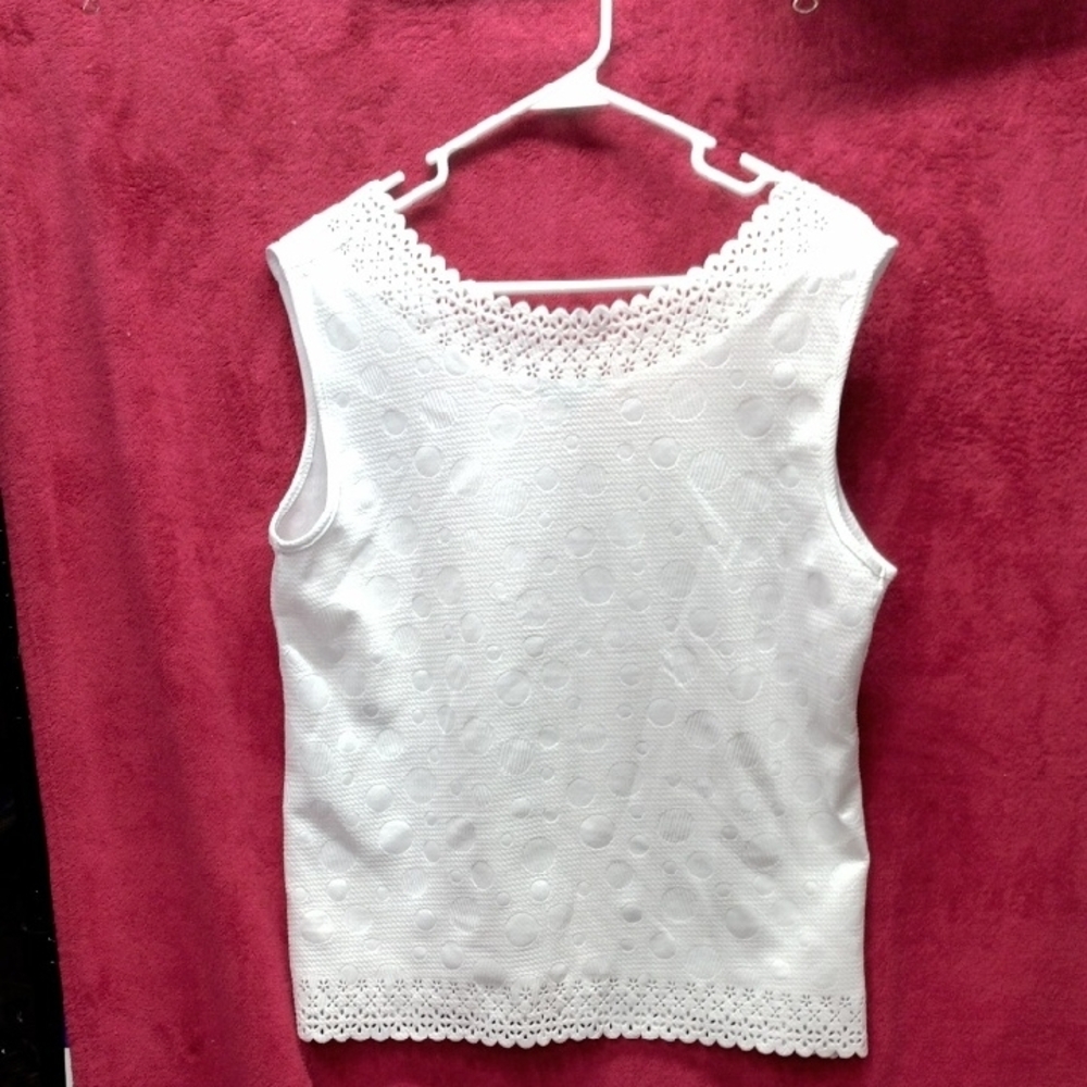 Chances R Textured White Tank Top - Picture 6 of 6